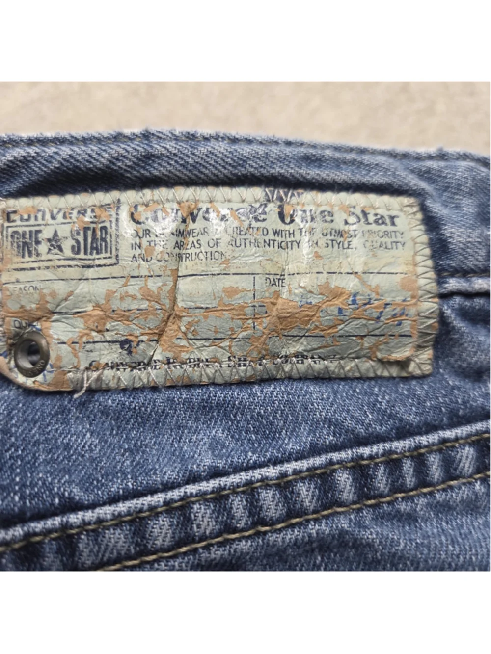 Vintage Converse One Star Men’s Jeans 34x34 Distressed Straight Leg